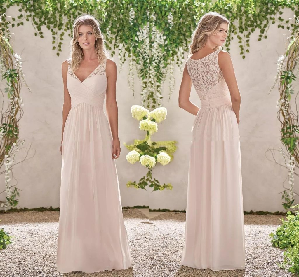 lace and chiffon bridesmaid dresses