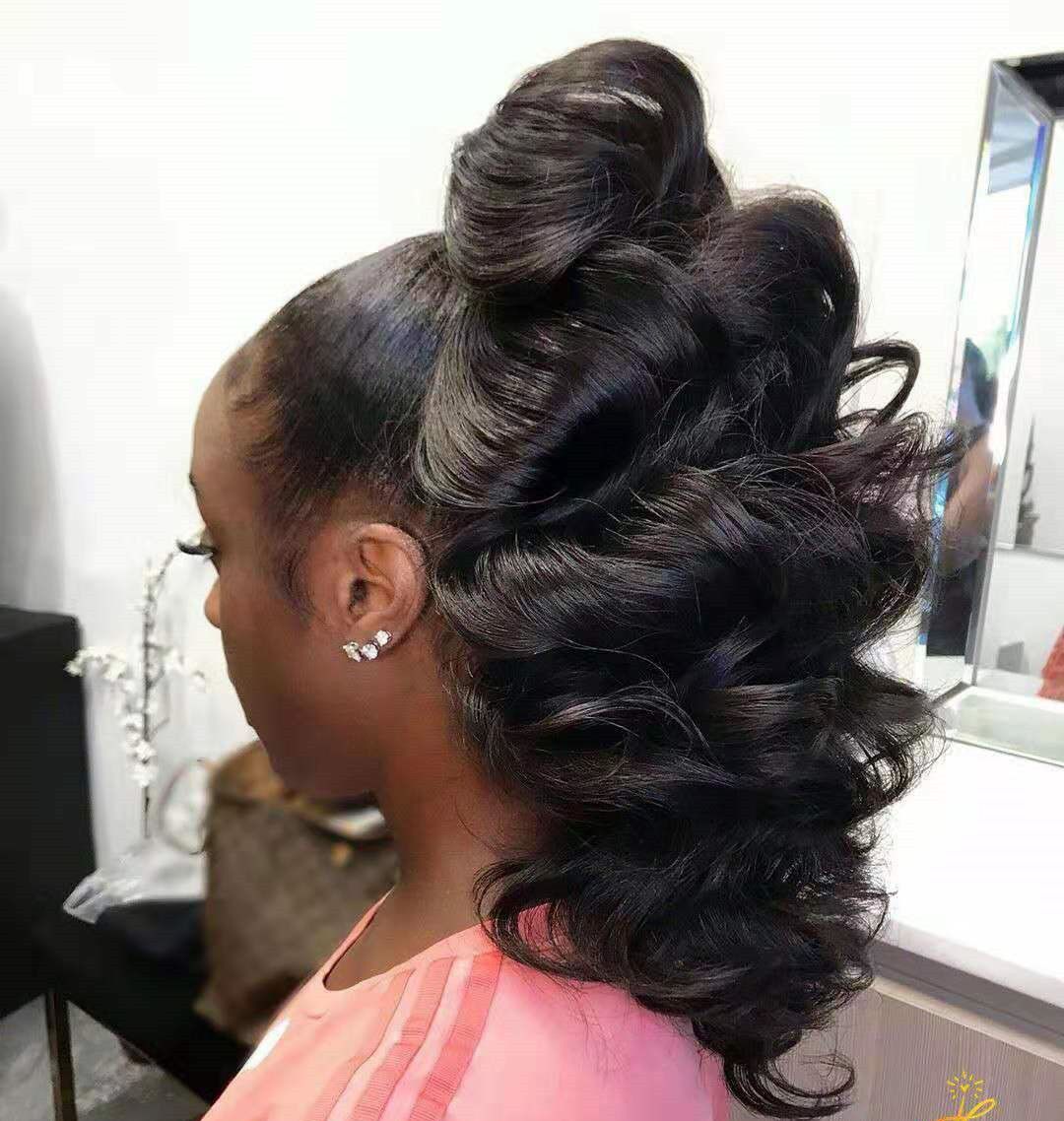 Indian Natural Black Body Wave Virgin Drawstring Ponytail