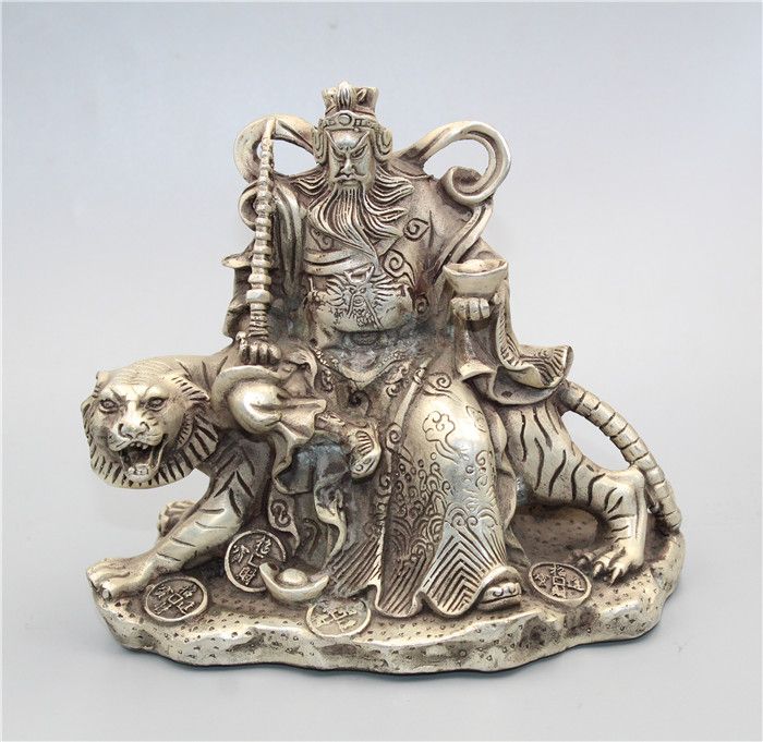Asian Collectable Tibet Silver Hand Carved lucky coin Elephant Pendant
