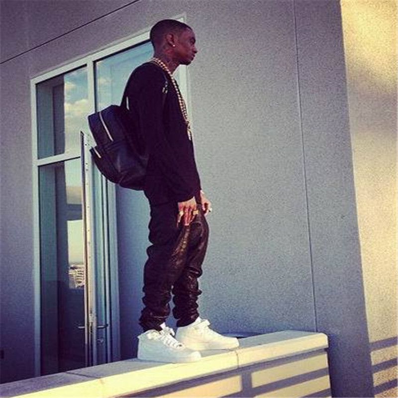 Urban Clothing Mens Faux Leather Pants 
