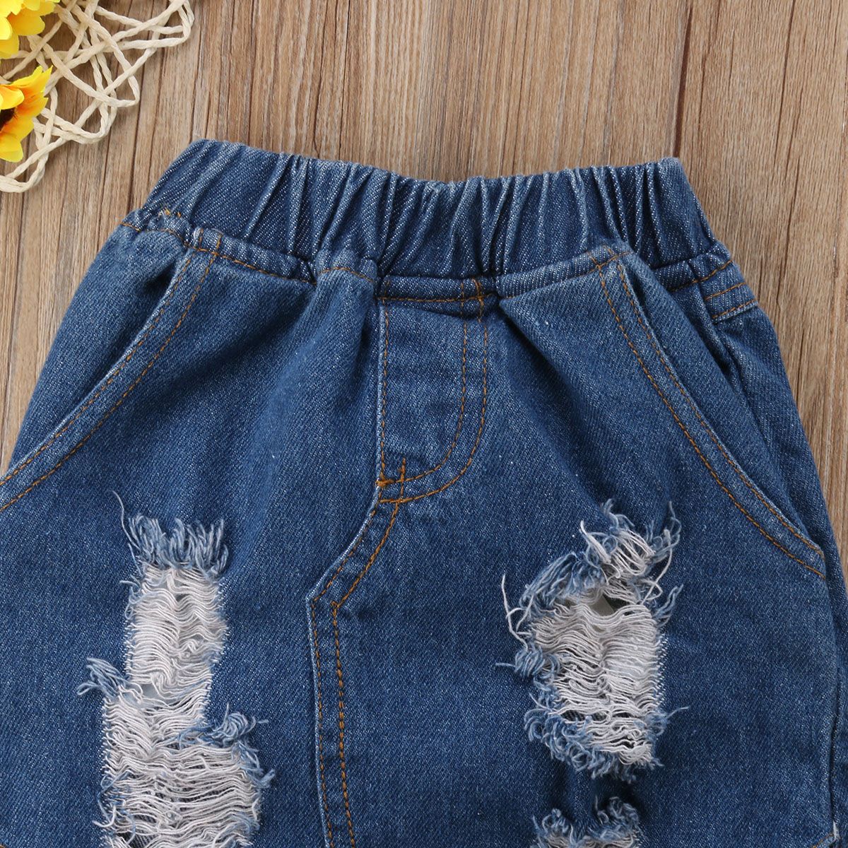 infant blue jean skirt