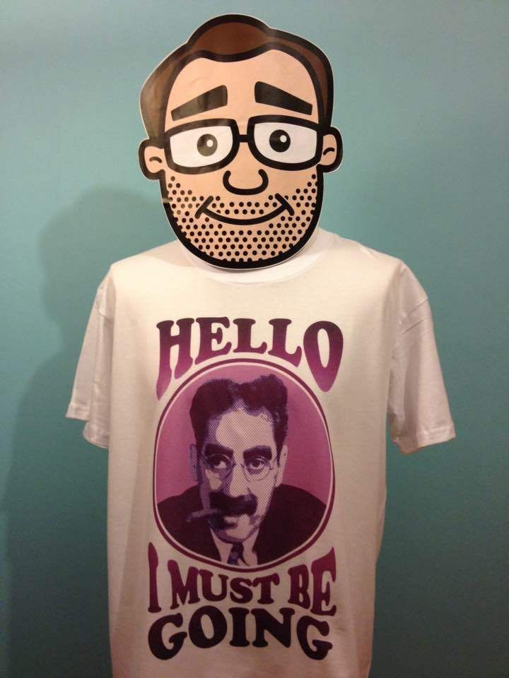 Compre Groucho Marx Hola Debo Ir Andando Camiseta Hermanos Marx Camisa Blanca Divertida Camiseta 100 Algodón A 1624 Del Dredcup Dhgatecom - 