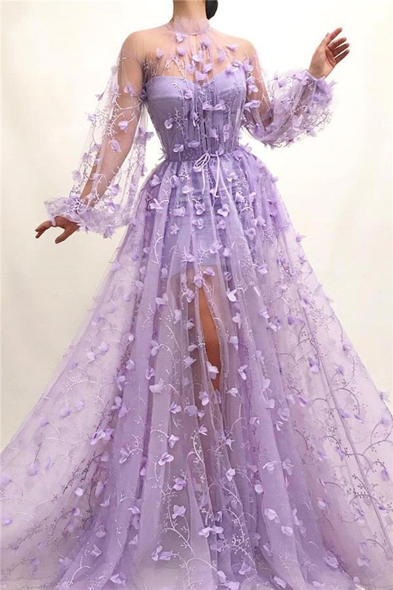 lilac evening dresses