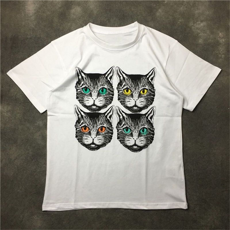 de la para hombre de la camiseta de los gatos patrón Polos de manga