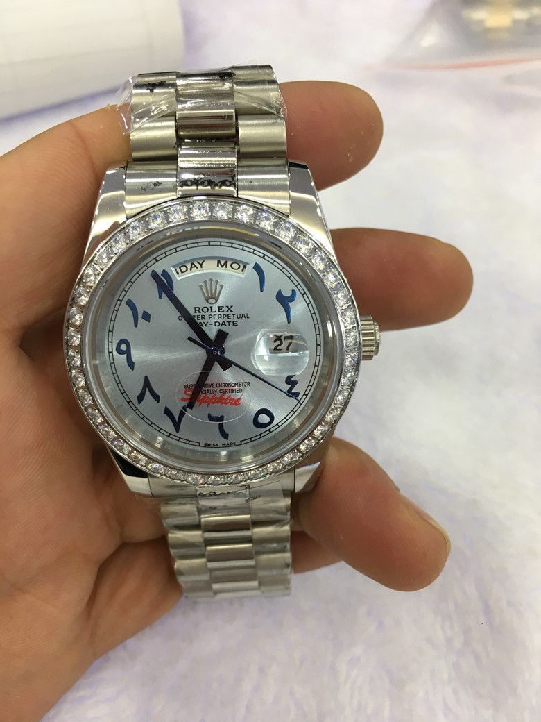 Grosshandel Luxusuhren Grossere Diamant Lunette 41mm Eisblau Arabisch Seltene Zifferblatt Automatische Mode Marke Herrenuhr Armbanduhr Von Goodrolex007 69 71 Auf De Dhgate Com Dhgate