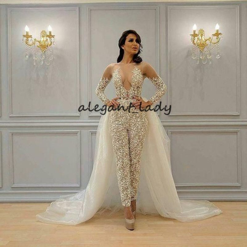 champagne jumpsuit for wedding