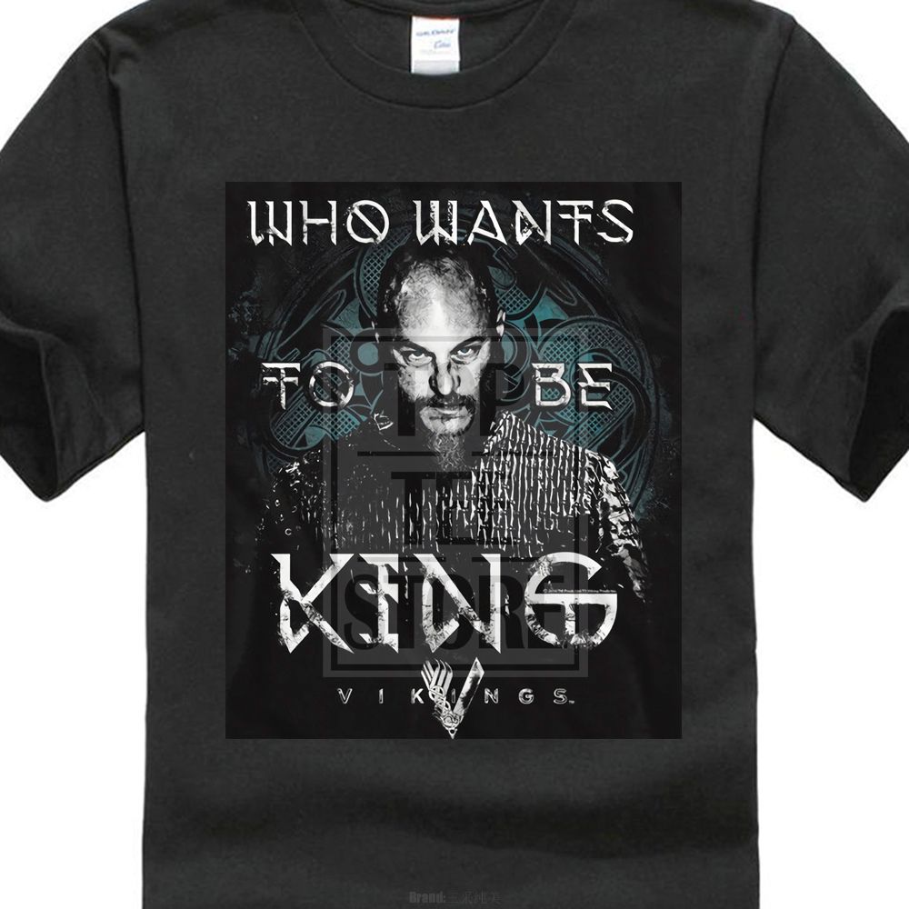 Vikings T Shirt Mens Who Wants Ragnar 