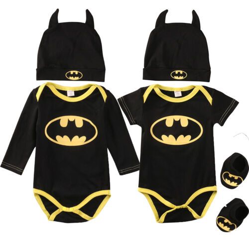 Bebé Recém Nascido Da Menina Roupa Batman Macacãozinho + Sapatos + Chapéu  Costumes Outfits Set Desenhos Animados Macacãozinho Transporte Livre WD1995  De $44,29 | DHgate