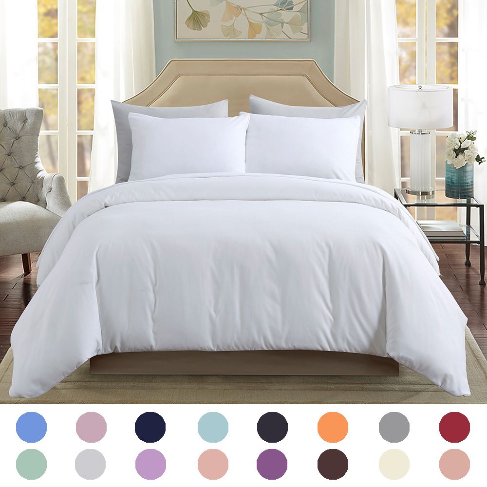 Simple Style Duvet Cover Set Microfiber Fabric Home Twin Queen