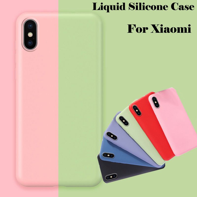 Gel Rubber Original Estilo Oficial Silicone Líquido Soft Case Shell Capa  Para Xiaomi Mi 9 SE CC9 CC9E Mix 3 Redmi Nota 8 7 7A Pro Go K20, BRAND  Melhor Qualidade E