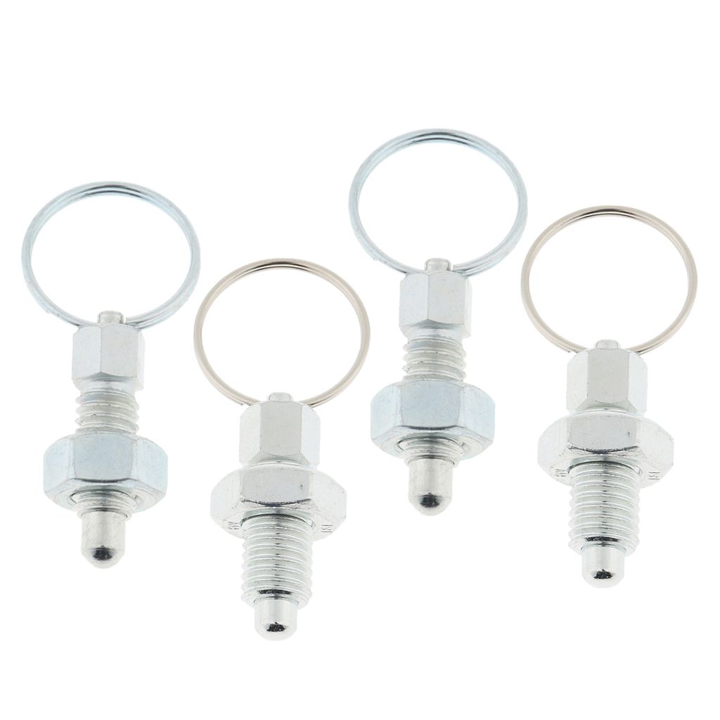 4Pcs Stainless Steel Non Lock-Out Indexing Plunger with Pull Ring M6