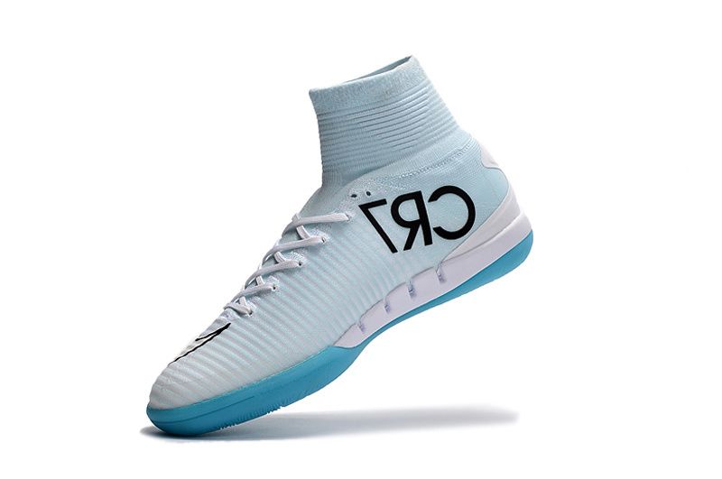 Botas De Fútbol Originales Blancas Azules Cr7 Mercurial Superfly Ic Zapatillas De Fútbol Sala Cristiano Ronaldo Botas De Fútbol Para Hombre De € | DHgate