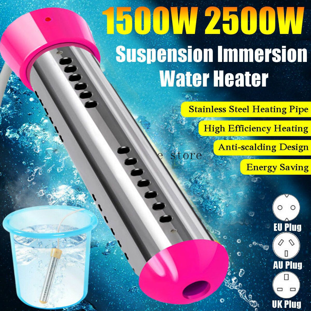 2020 Quality Immersion Water Heater Electric Element Boiler Heating Tub