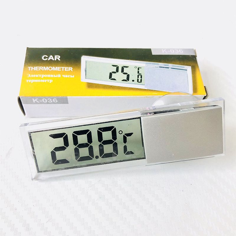 2021 Automobile Osculum Type Thermometers Transparent Suction Cup LCD Digital Display