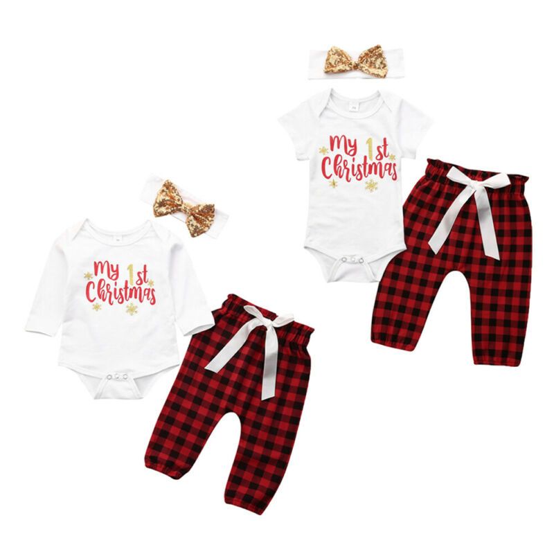 Hat 4PCS Set Pant+Headband Newborn Baby Girls Boys Layette/ Outfit Set My 1st Years 2019 Romper