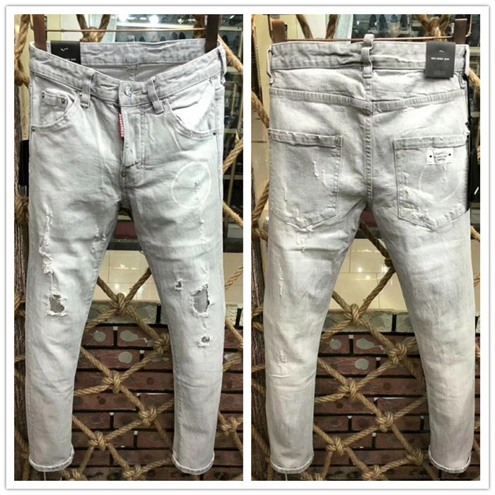 beige ripped jeans mens