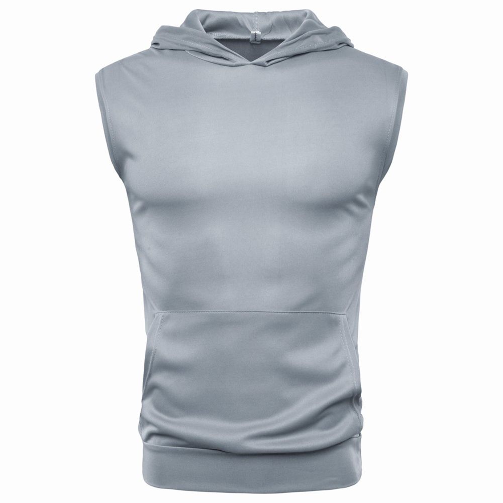 Mens Muscle Hoodie Tank Top Gym Workout Sleeveless Vest T-shirt Bodybuilding New
