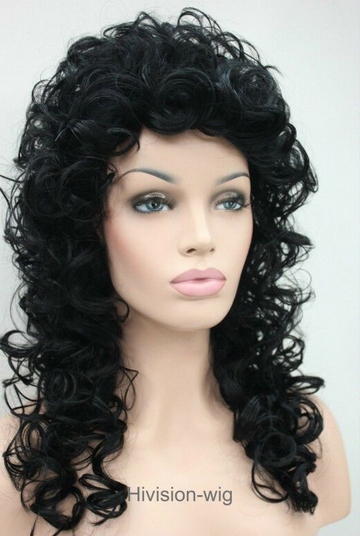 Ladies Wig Long Spiral Curls Wavy Fluffy Retro Women Natural Hair