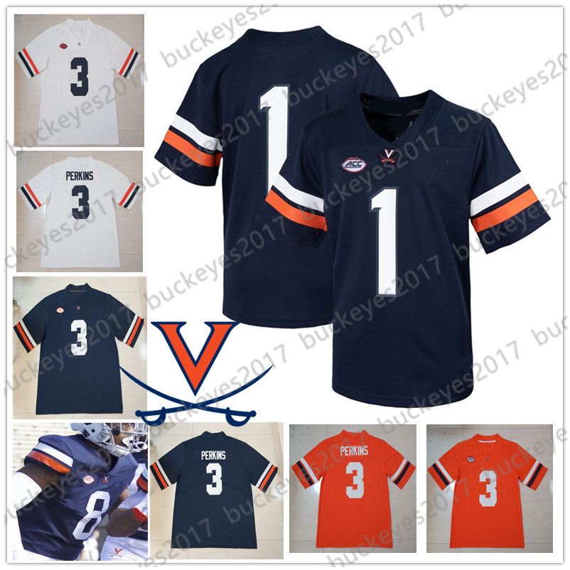 2021 Custom NCAA Virginia Cavaliers Football Any Name Number Navy Blue
