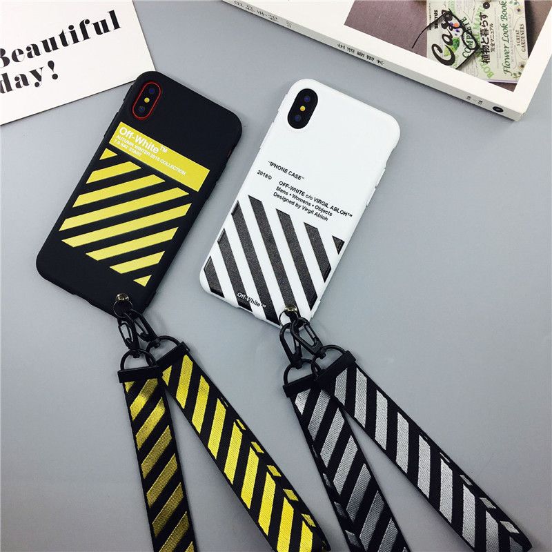 Off white phone case with lanyard Clearance