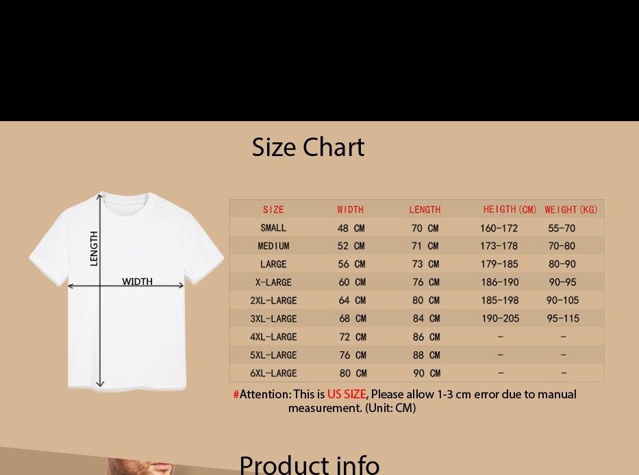 Michelangelo Dress Size Chart