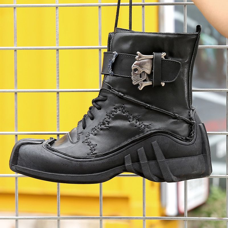 military style motorcycle boots