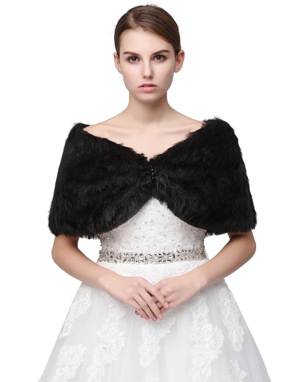 2019 Wraps Faux Fur Winter Bridal Wrap Stole Shrug Cheap Wedding