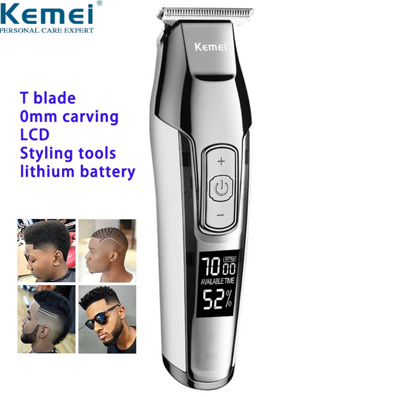 Kemei Barber Professional Hair Clipper Lcd Display 0mm Baldheaded