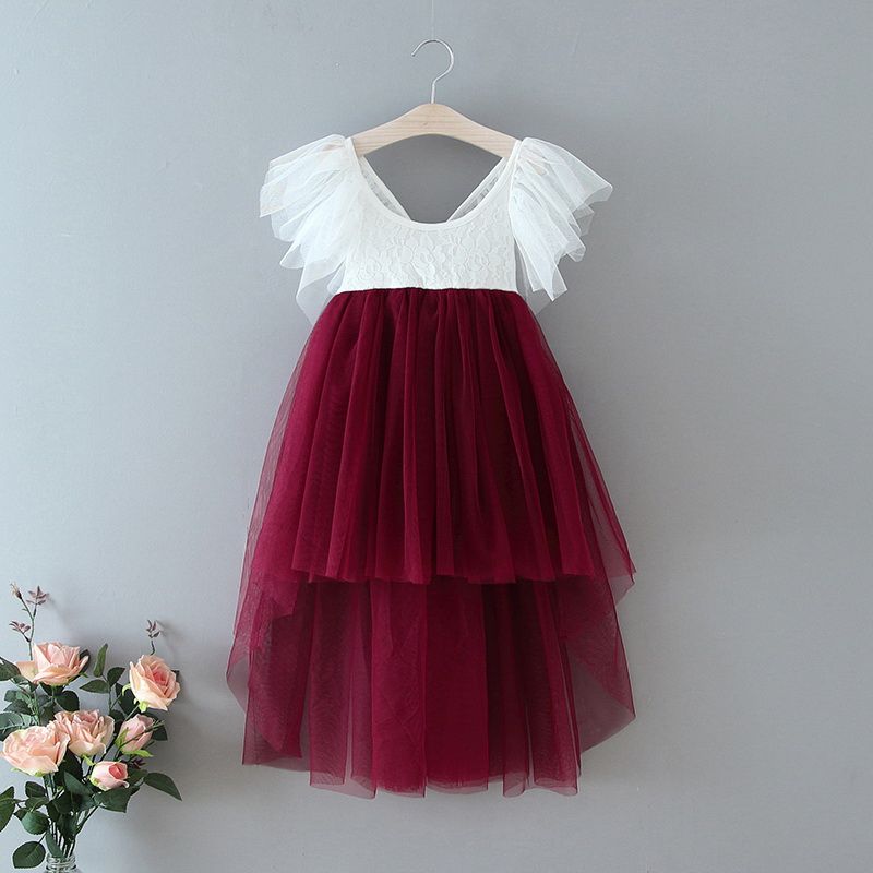 wine coloured flower girl dresses