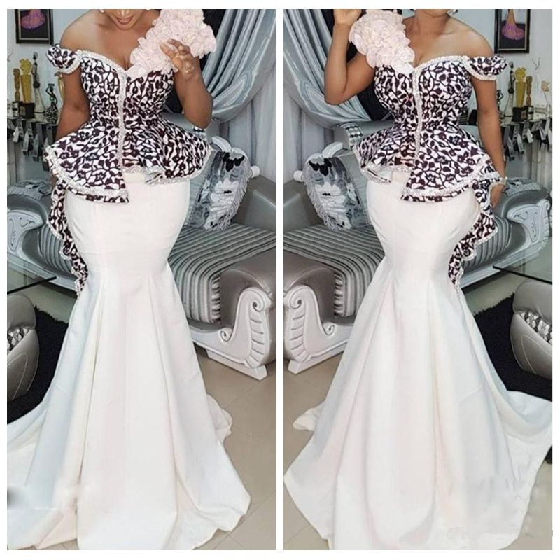 lace peplum gown