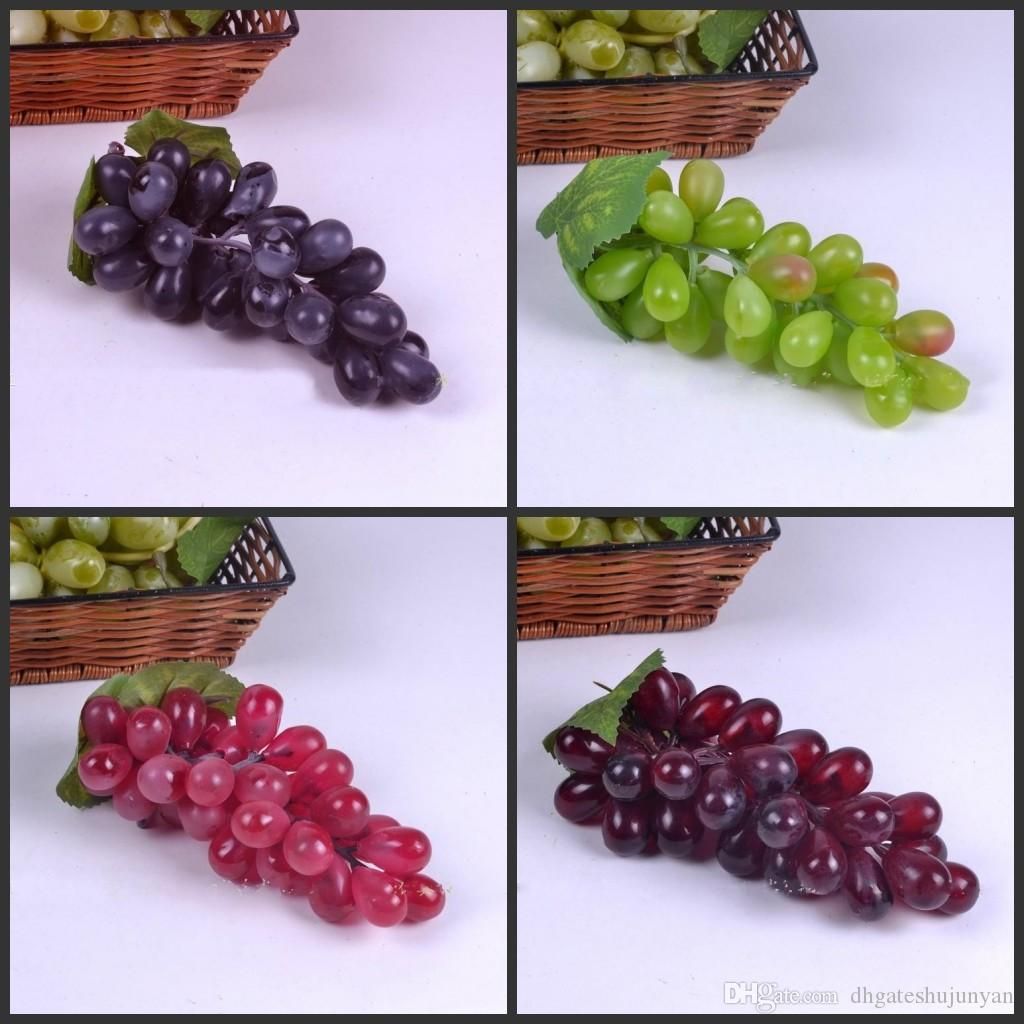 2021 18cm Length Artificial Grapes Plastic Fake Decorative Fruit