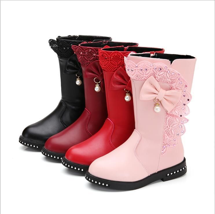 kids black dress boots