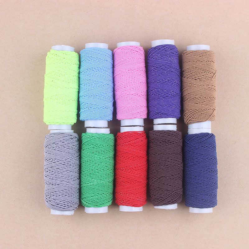 2020 10Roll0.8mm Clear Elastic Thread Black Round Crystal Line Nylon