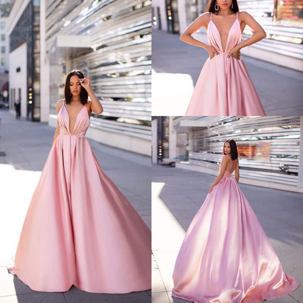 pink and black evening gowns