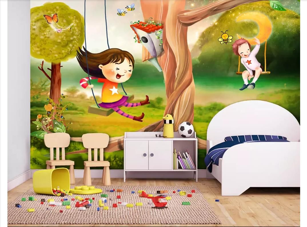 Compre Personalizado Seda 3D Papel Tapiz Fotográfico Hermoso ...