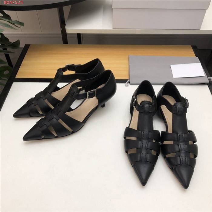 2020 Vintage Sexy Calf Leather Elegant Women With Comfortable Low