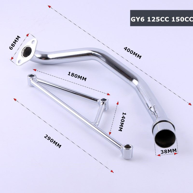 2020 Scooter Exhaust Pipe Muffler Header With Mounting Bracket Set For