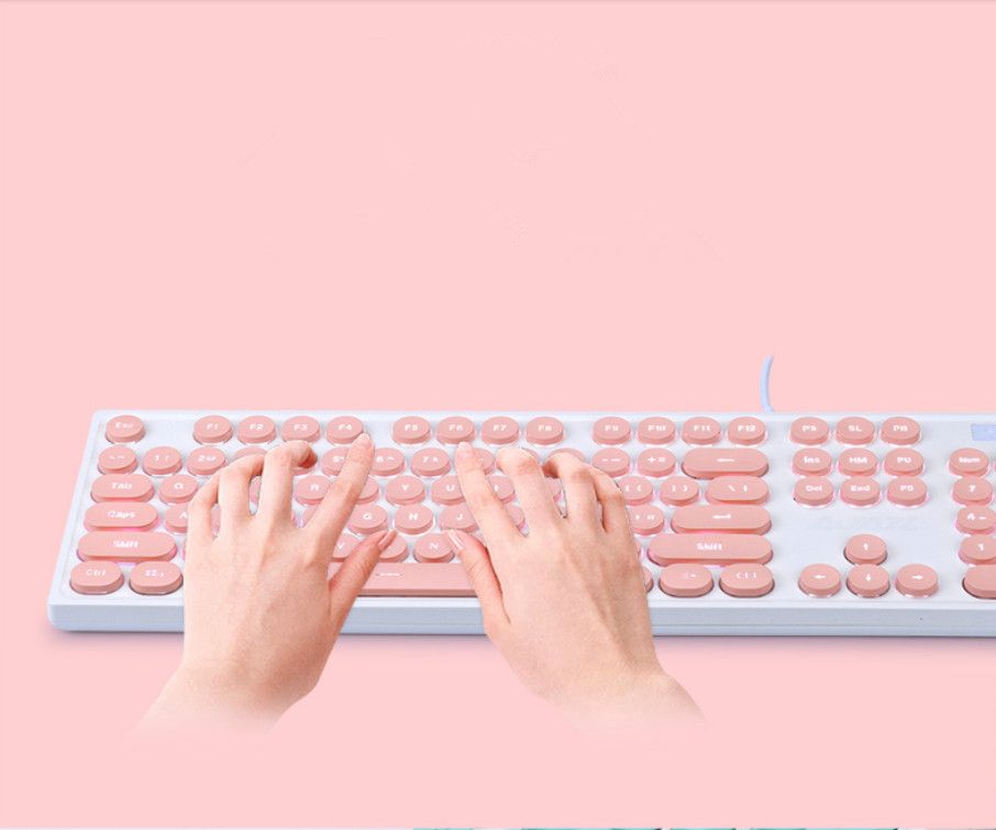Teclado atado con alambre de dibujos animados del diseñador de moda USB y ratón con la Teclado atado con alambre de dibujos animados del diseñador de moda USB y ratón con la