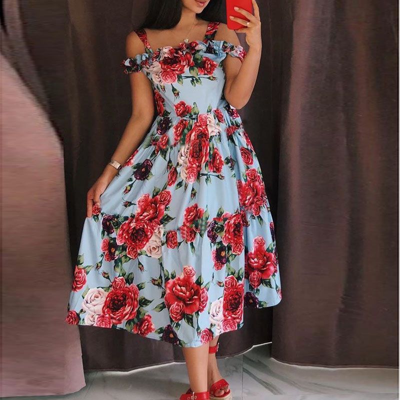 black off the shoulder summer dress