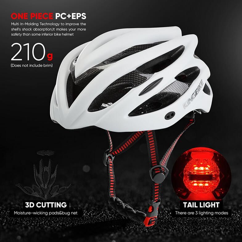 GHL Casco de Bicicleta Casco de Ciclismo Luz Cascos de Bicicleta MTB Cascos Ciclismo Casco Velo Carretera Casco