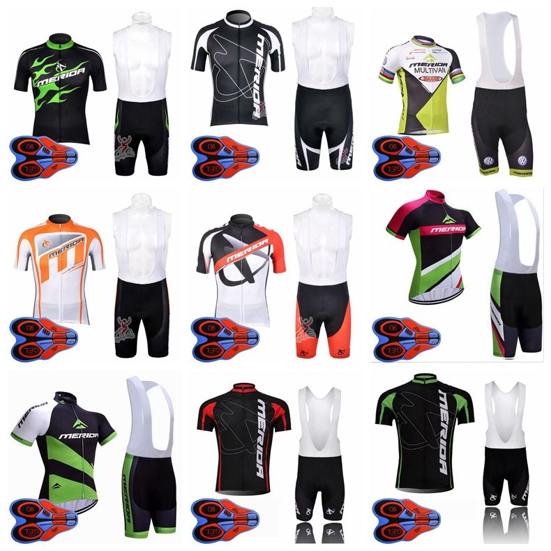 MERIDA Team Cycling Short Sleeves Jersey Bib Shorts Sets Men Short Sleeve Bib Shorts Summer Outdoor Sports Jersey Sets Full Zip S82325 Winter Cycling Gear Cycling Tights From Ofoxxx, $23.69| DHgate.Com