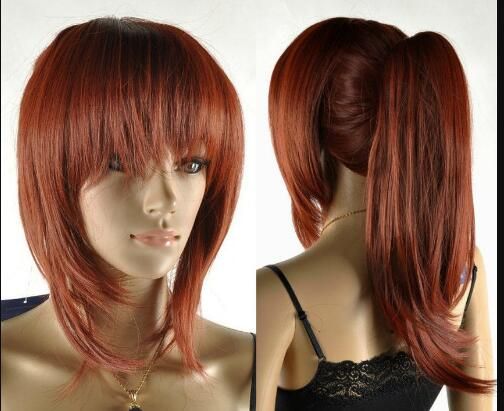 Wig Girl S Charm Green Red Short Straight Synthetic Party Wedding Cosplay Hair Wig Can Choose Outre Lace Front Wigs Blonde Full Lace Wig From