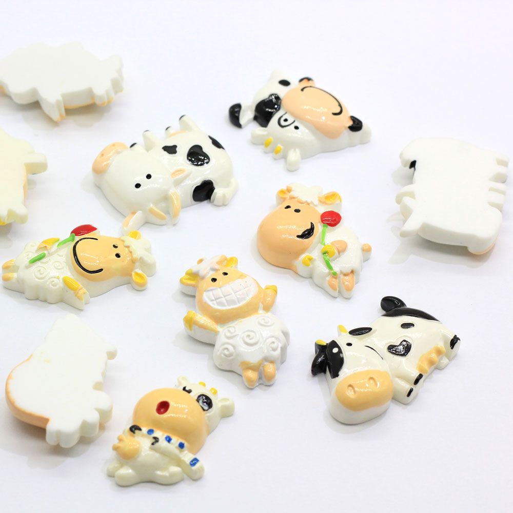 50 PCS/New Kawaii Farm Cow Resin Slime Charms Flatback Dairy Cow Cabochons 3D Farm Animal Craft Miniature Boutique Hair Bow Making 50 PCS/New Kawaii Farm Cow Resin Slime Charms Flatback Dairy Cow Cabochons 3D Farm Animal Craft Miniature Boutique Hair Bow Making