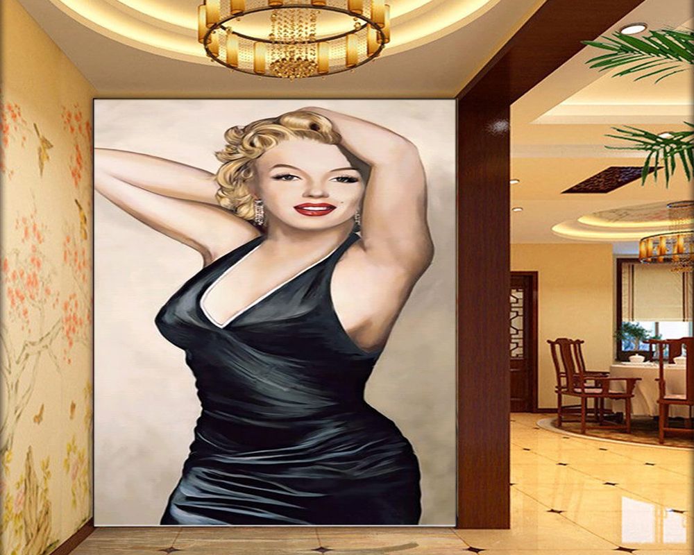 3d Wallpaperl Custom Photo Mural Famous American Actress Marilyn 3d Wallpaperl Custom Photo Mural Famous American Actress Marilyn