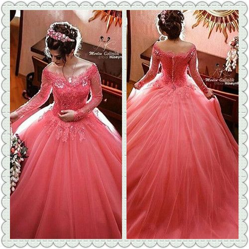 Hot Pink Wedding Dress 