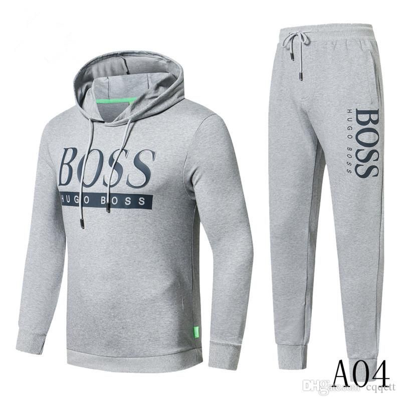 mens grey hugo boss tracksuit