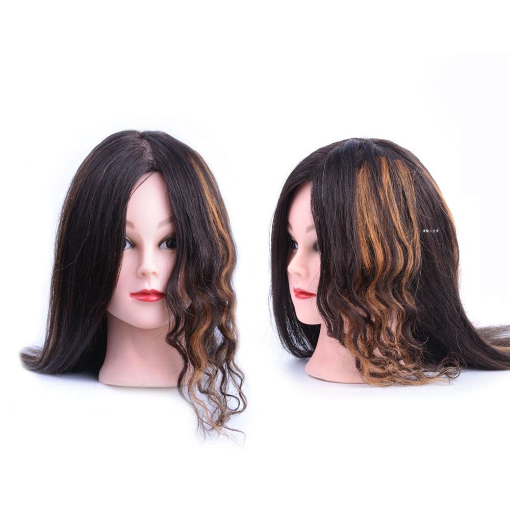 2019 Training Head 100 Human Hair Cosmetology Long Hair Mannequin