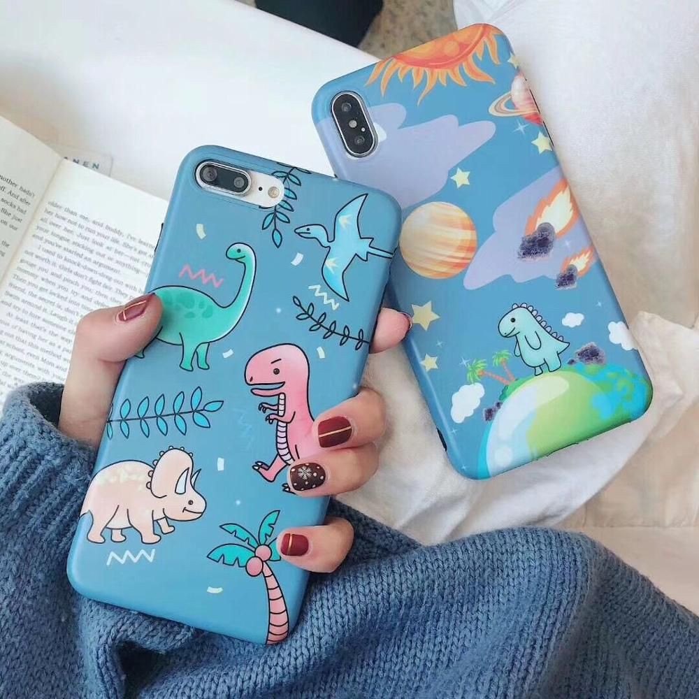Cute Cartoon Dinosaur Cases For iPhone XS Max XR XS 6 6S 7 8 Plus Full Body Soft IMD Phone Back Cover Cases Bags Gift Cute Cartoon Dinosaur Cases For iPhone XS Max XR XS 6 6S 7 8 Plus Full Body Soft IMD Phone Back Cover Cases Bags Gift