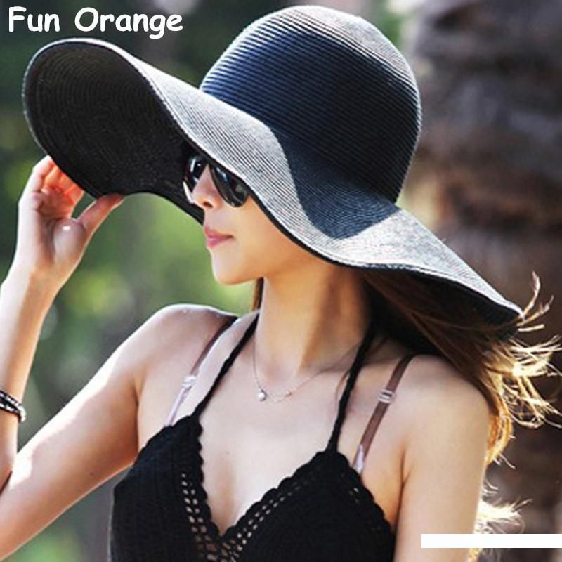 orange wide brim hat
