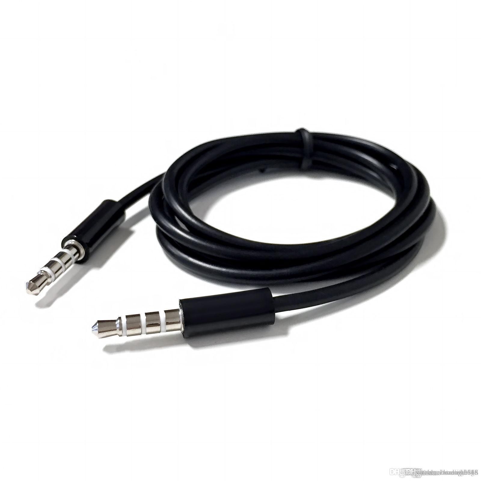 Black 3.5mm Male to Male Stereo Audio AUX Cable Cord for PC iPod CAR UK Lot